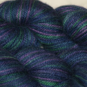 Alpaca/silk/cashmere, fingering weight, hand-painted yarn, &quot;Rowena&quot;