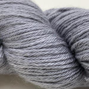 Wool/Silk Fingering Yarn Hand-dyed Semi-solid &quot;Pewter “