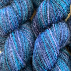 Alpaca/silk/cashmere fingering hand-painted yarn “Faith “