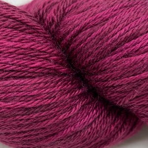 Wool/Silk Fingering Yarn Hand-dyed Semi-solid &quot;Garnet”