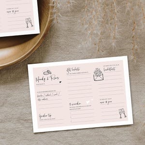 Gastenboek invulkaarten - gepersonaliseerd