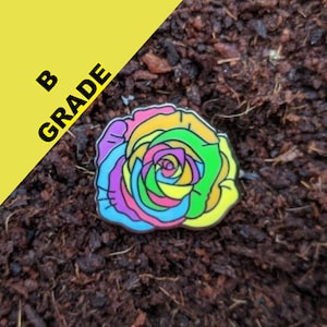 Rainbow Rose Pin (Enamel) (B GRADE)