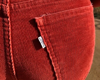 red corduroy bell bottoms