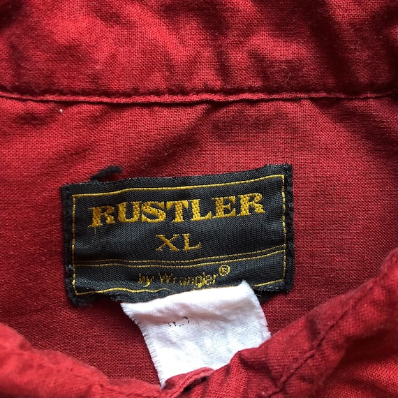 90’s Vintage Western Men’s Rustler Shirt with Azt… - image 3