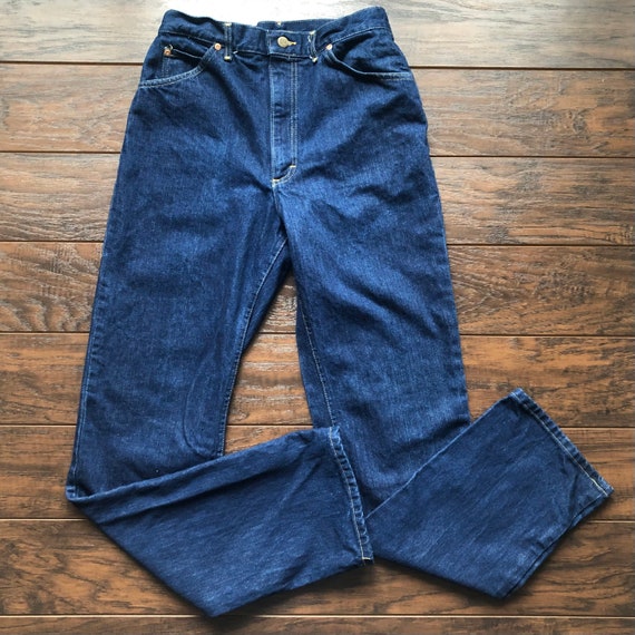 80’s Vintage Western Women’s Lee Dark Wash Jeans … - image 1