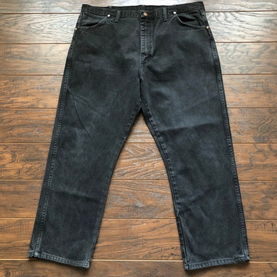 Vintage Western Black Wrangler Jeans with Hand Em… - image 4