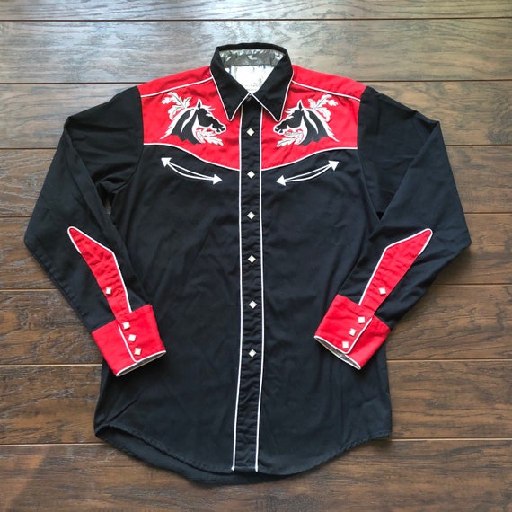 70’s Vintage Western Rockabilly Men’s Roper Shirt