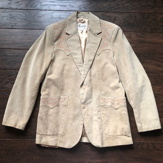 1980’s Vintage Western Rockabilly Men’s Suede Scul