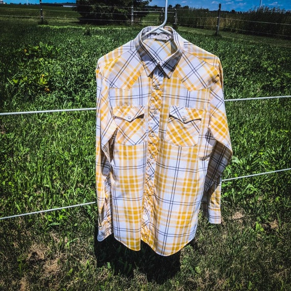 1980's Men's Vintage Western Rockabilly Lee Shirt… - image 1