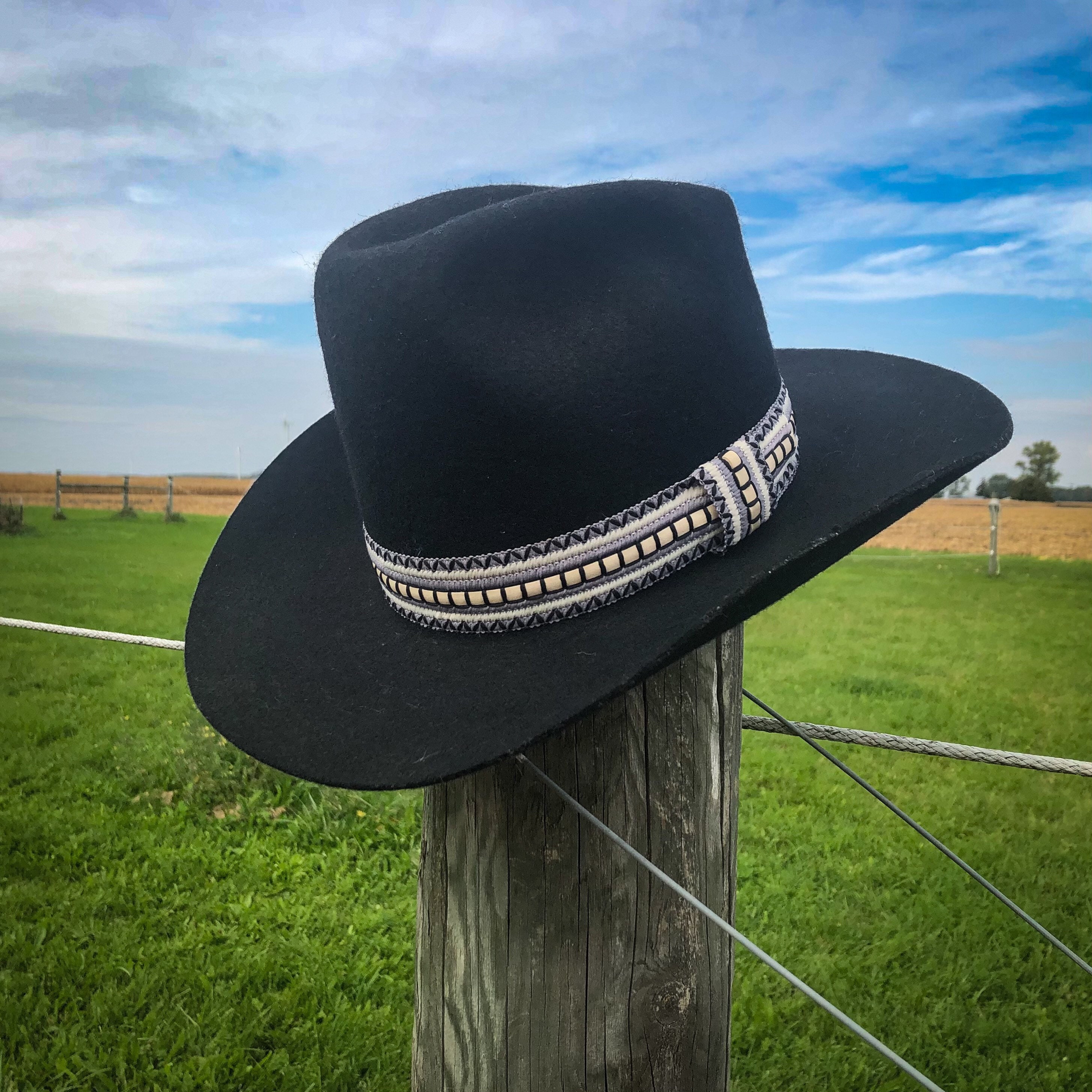 Vintage Western Range Rider by Bollman Wool Cowboy Hat with Hat Band