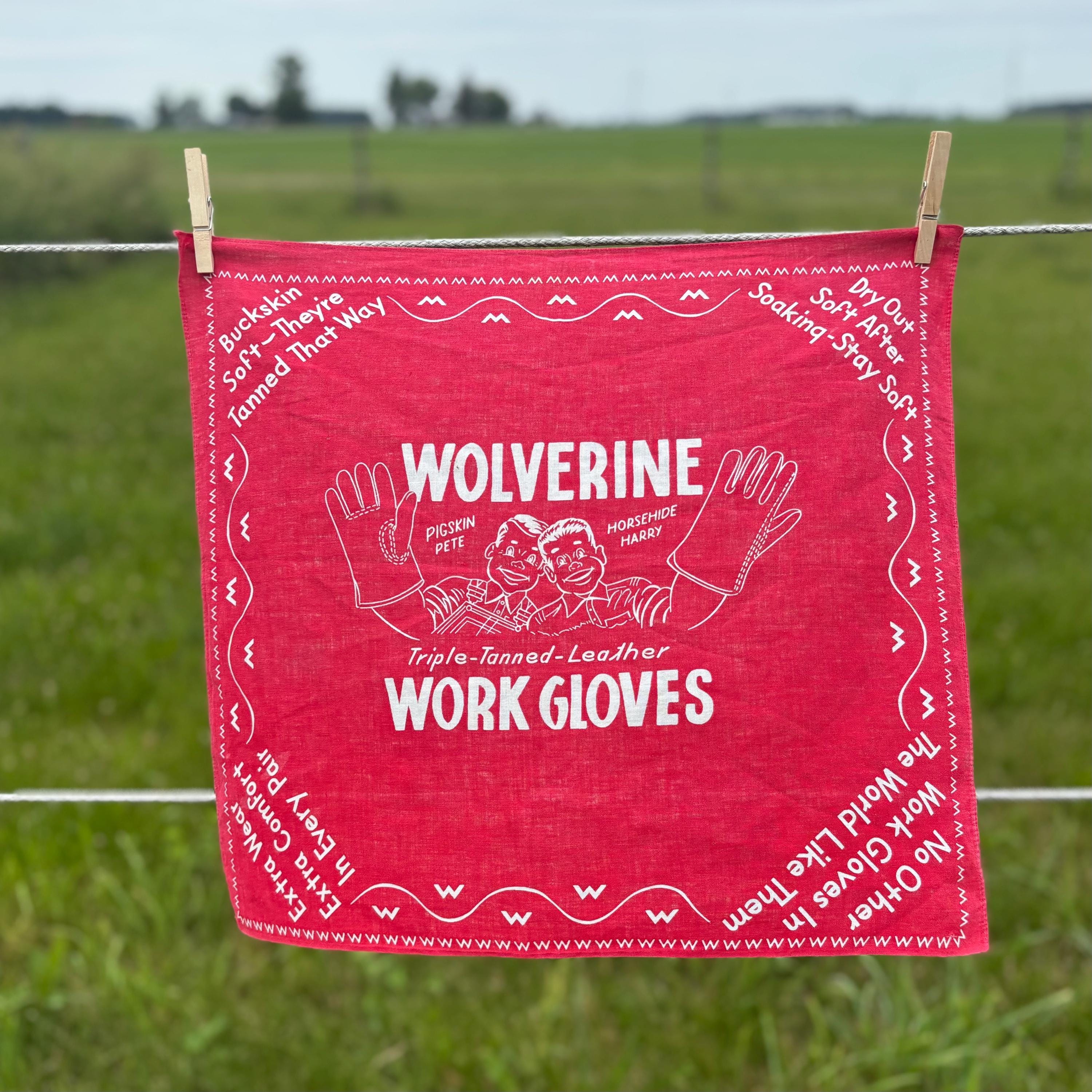 1950's Vintage Wolverine Work Gloves Advertising
