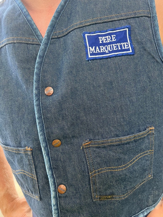 Chemise Vintage Sears Roebucks Denim Western – Taille 16.5 – Manches Courtes – USA