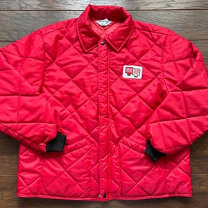 80’s Vintage Swingster Quilted Puffer Jacket with Wayne Feeds Patch
