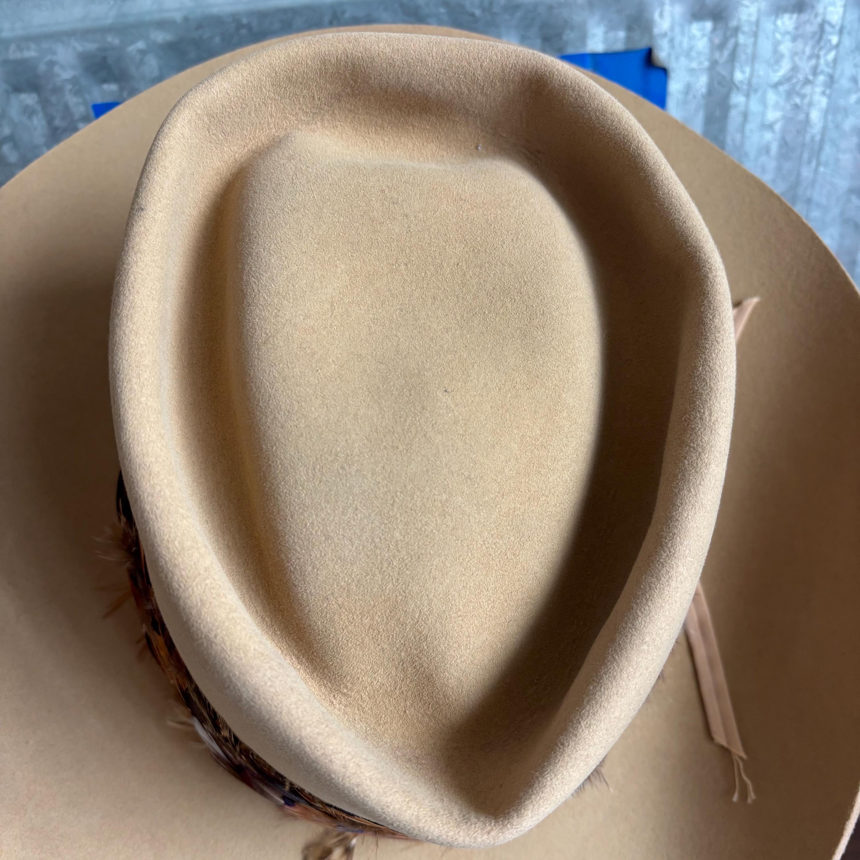 Vintage NIB Resistol Western XXX Beaver Women\'s Self Conforming Cowboy Hat Resistol Self Conforming 4X Beaver Long Oval Size 6 7/8  main image 3