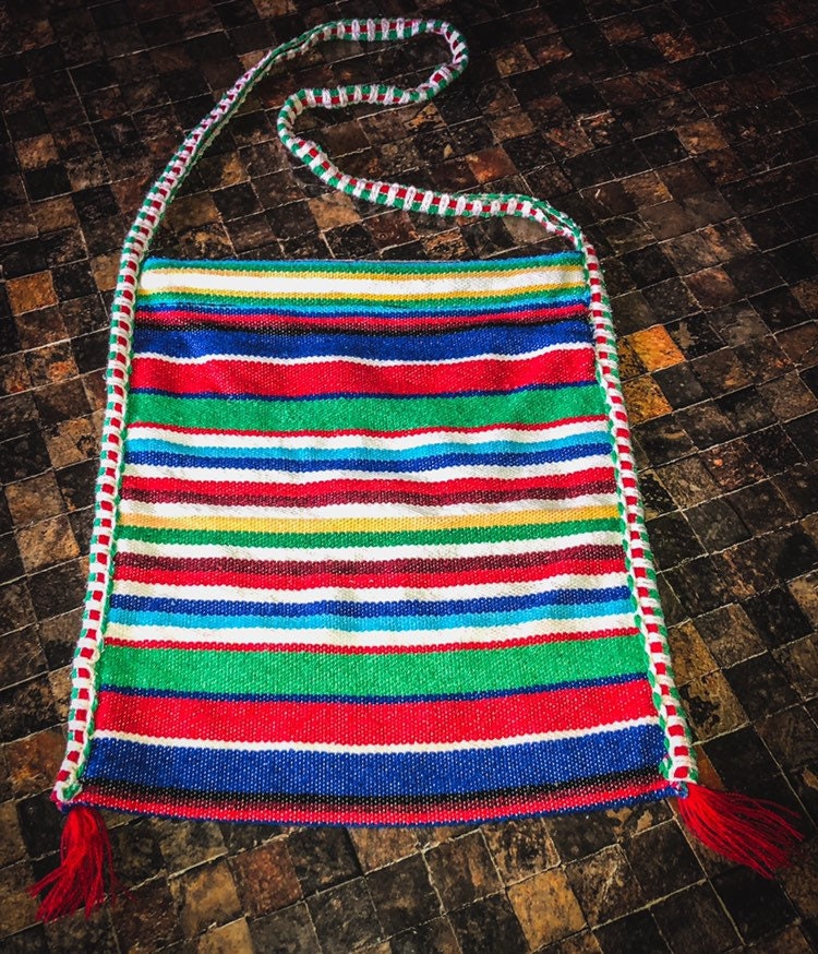 Vintage colorful Striped Hippie Festival Backpack Mexican Drug Rug Bag Vintage | Bags | Vintage Colorful Striped Hippie Festival  main image 2