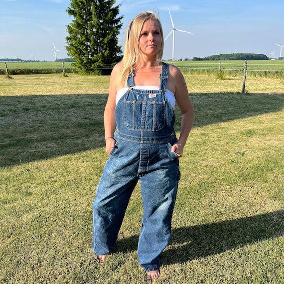 Vintage Dickies Bib Overalls Semi Distressed Etsy