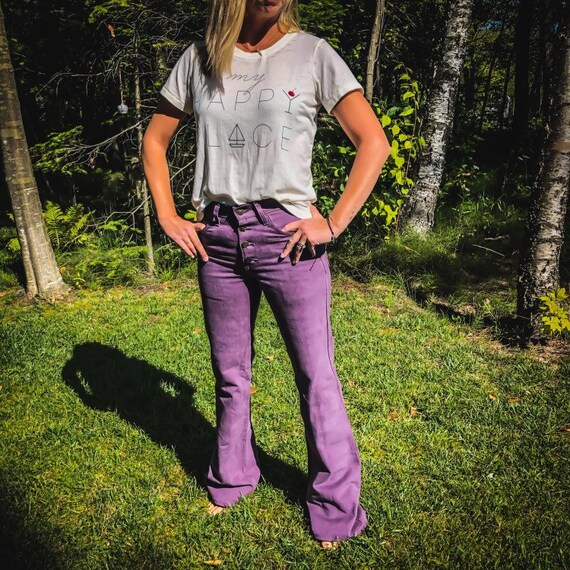 1971 or Earlier Vintage Women’s Purple Big E Levi’