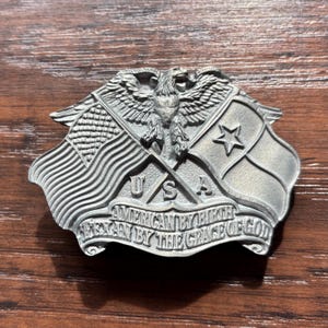 1987 Vintage Texas Belt Buckle: American By Birth