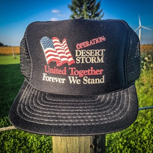 90&#39;s Vintage  Operation Desert Storm Snapback &quot;United Together Forever We Stand&quot;