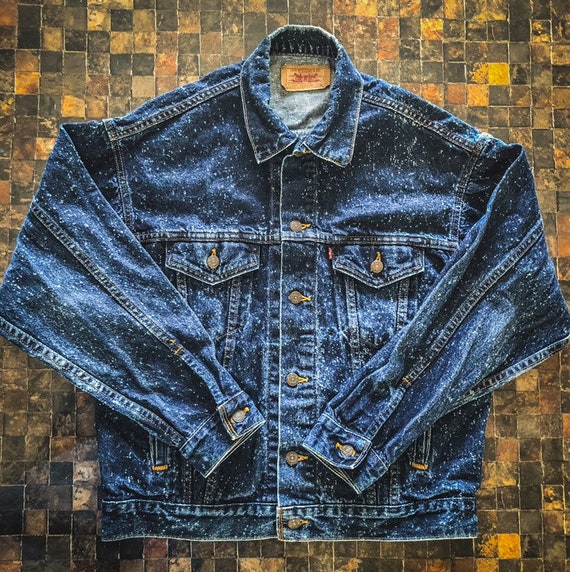 vintage levis acid wash denim jacket