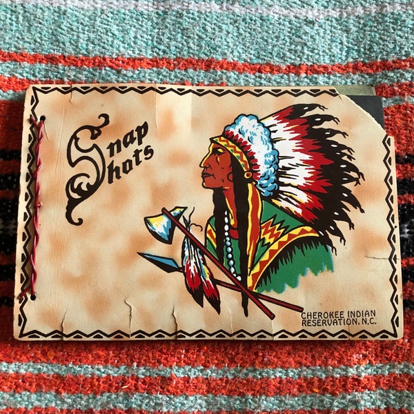 60’s  Souvenir Snap Shots Photo Album (never used) | Cherokee Indian Reservation, North Carolina