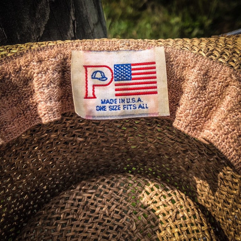 70/'s80/'s Vintage Western Rockabilly P Brand Straw Hat