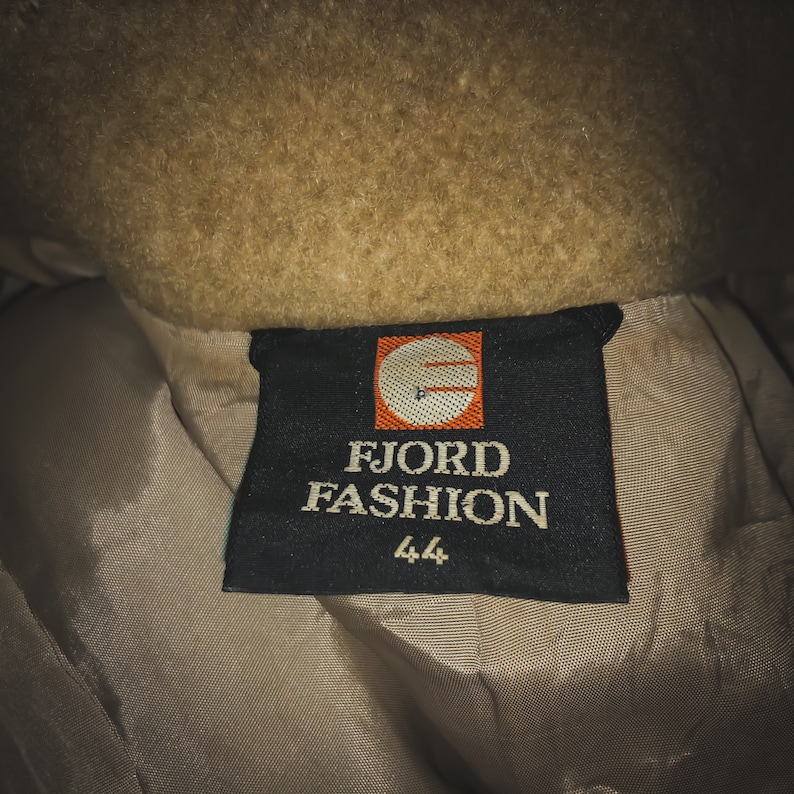 Sandane 1970\u2019s Vintage Women\u2019s Fjord Fashion Wool Jacket with Pewter Hooks Norway