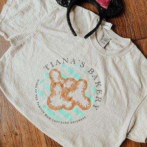 Tiana&#39;s Bakery shirt / Princess / Fantasy / Princess Tiana / Princess and the Frog / Princess Tee / Graphic Tee / Tiana Shirt