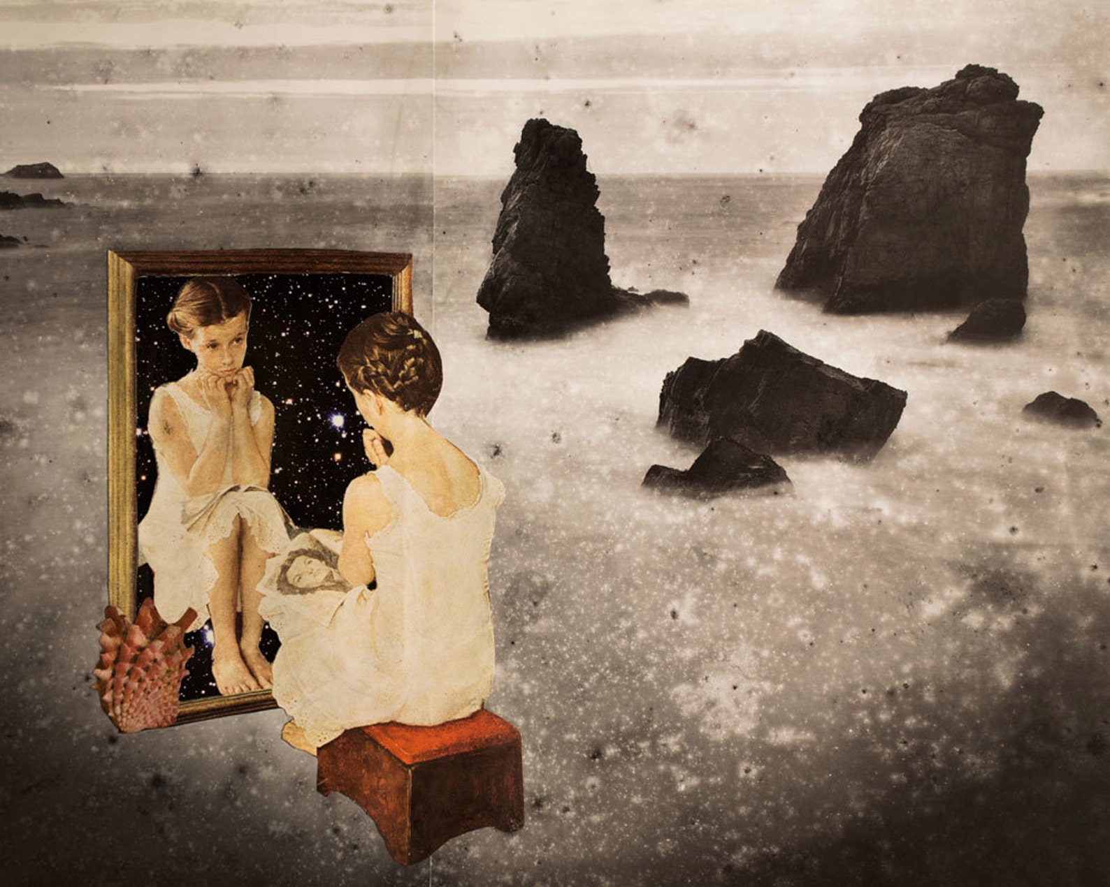 Reflection . Art Print . Collage . Mixed Media . Analog Etsy