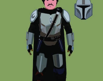 Pin Helmet on Din Jarin Mandalorian  PDF / Party Game / Digital File / Printable
