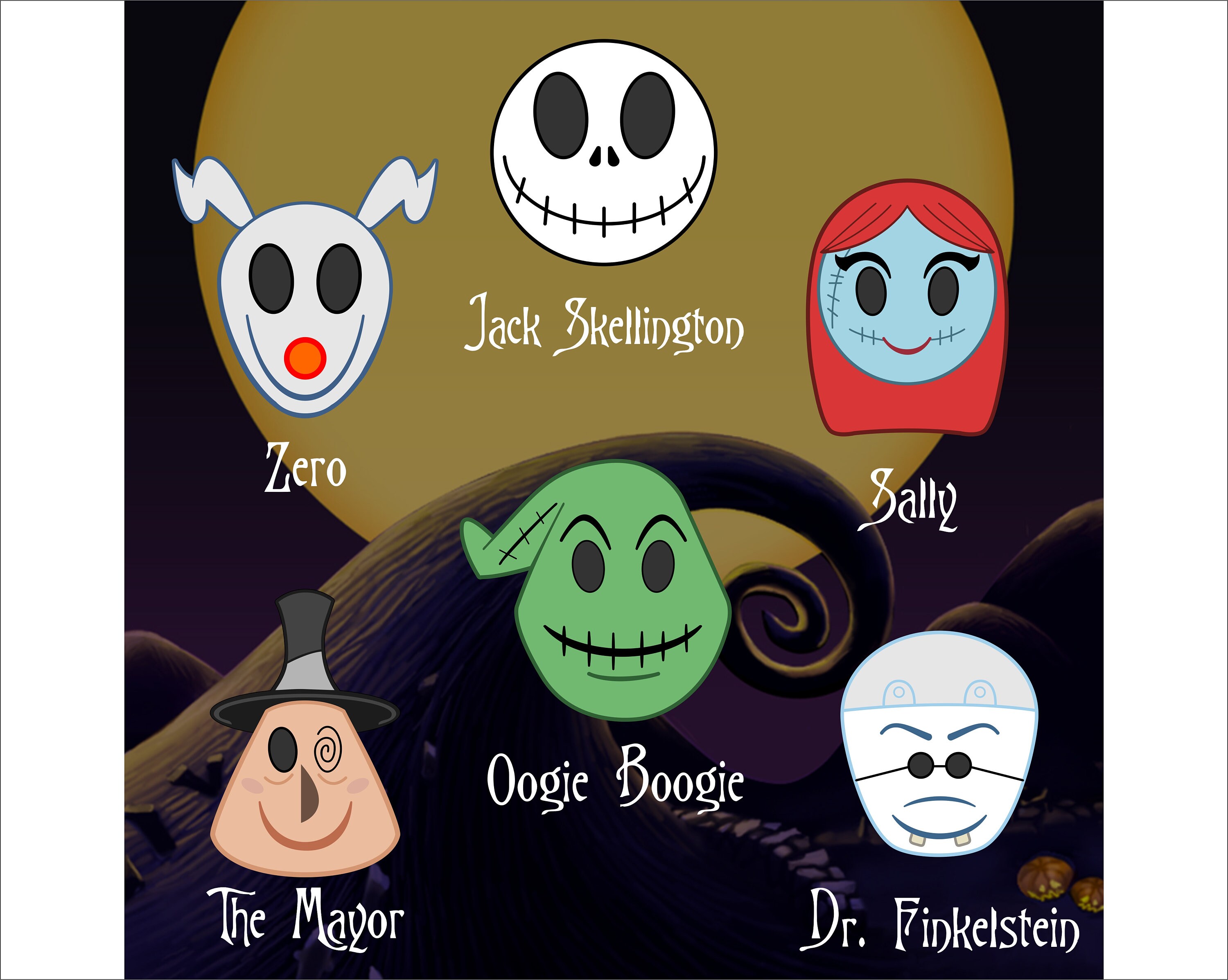 Nightmare Before Christmas Emoji SVG / EPS / PNG / Party / Etsy