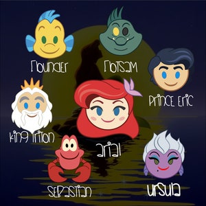 The Little Mermaid Emoji SVG / EPS / PNG / Party / Gift