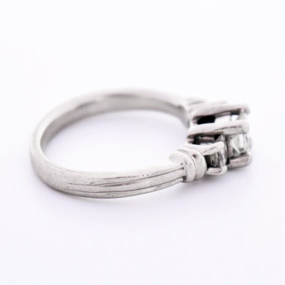 Platinum Estate 3 Diamond Engagement Ring .80 TCW… - image 4