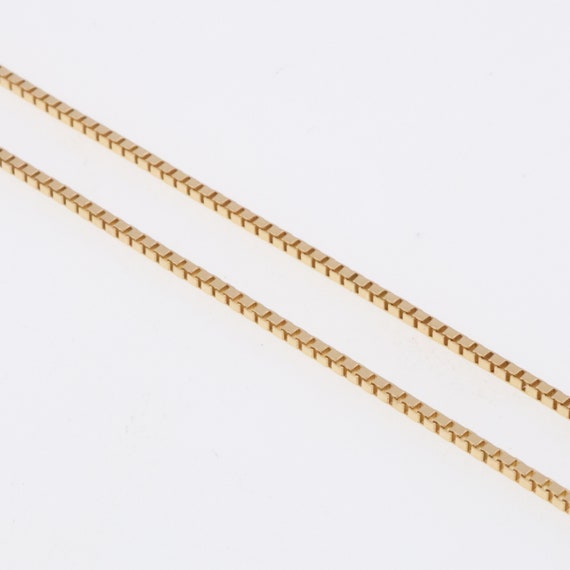 14k Yellow Gold Estate 17" Box Link Chain/Necklace