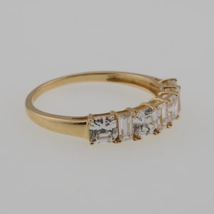 14k Yellow Gold Estate Cubic Zirconia Band/Ring Size 9.25