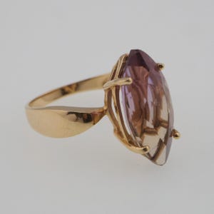14k Yellow Gold Estate Ametrine Ring Size 8.25