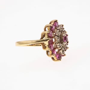 Bague Estate en or jaune 10 carats et rubis 2,7 g Taille 4