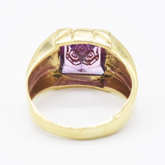 10k Yellow Gold Purple Sapphire Order of United A… - image 4