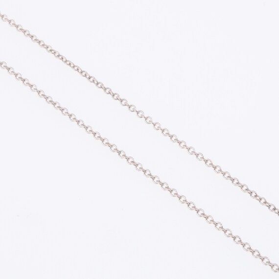 14k White Gold 18" Rolo Link Estate Chain/Necklace - image 1