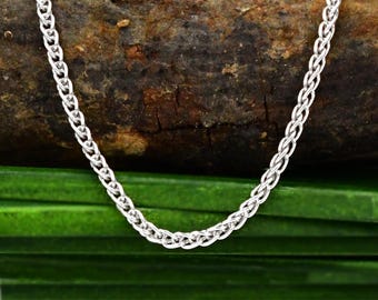 NEW Sterling Silver 925 Wheat Chain/Necklace 1 mm Thick 20&quot; Long