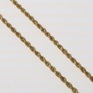 26.25&quot; Rope Style 10k Yellow Gold Estate Chain/Necklace 5.2g