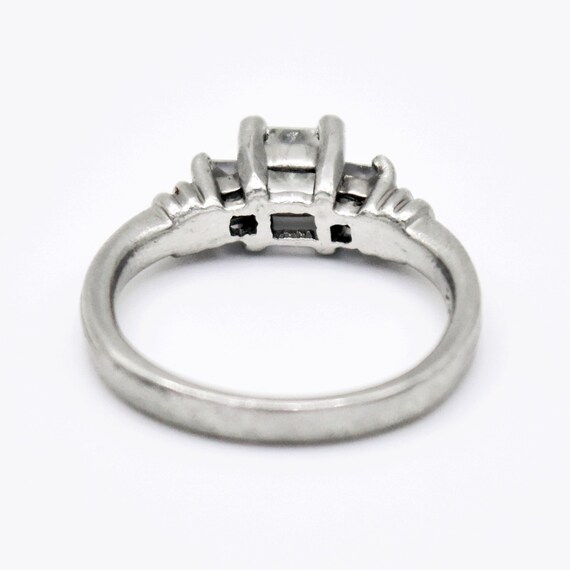 Platinum Estate 3 Diamond Engagement Ring .80 TCW… - image 5