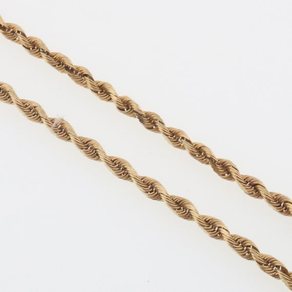 10k Yellow Gold Estate 18" Rope Style Link Chain/N