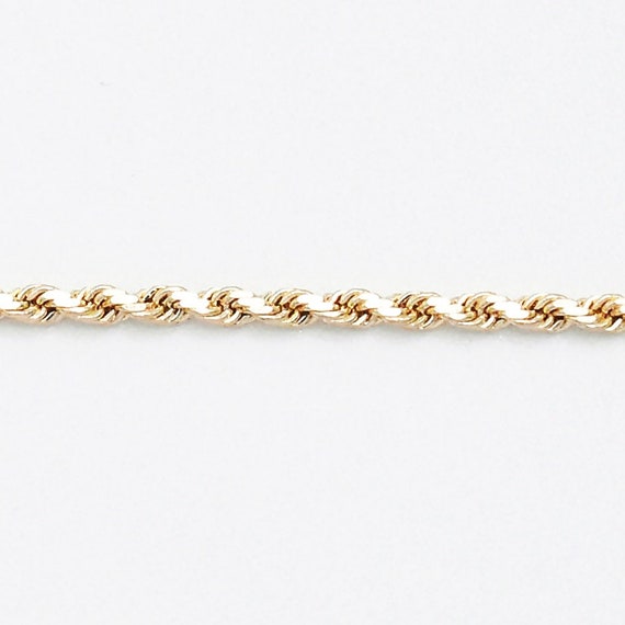 14k Yellow Gold Estate 7" Rope Style Bracelet - image 1