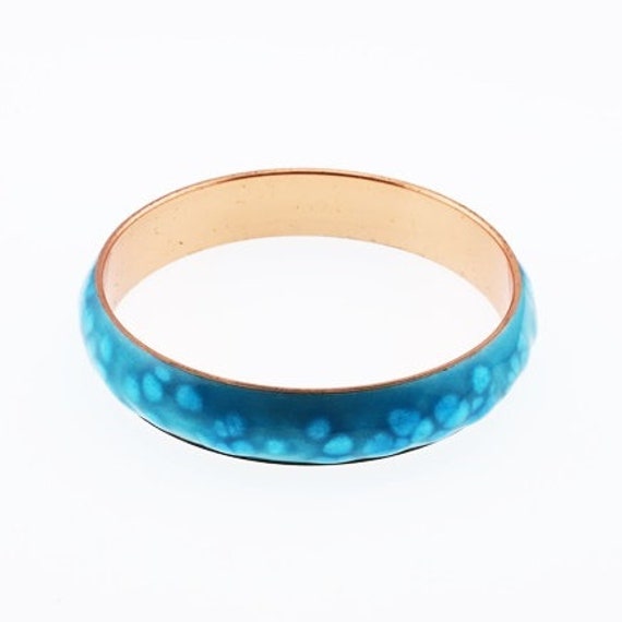 Matisse Renoir Copper Blue Enamel Bangle Bracelet