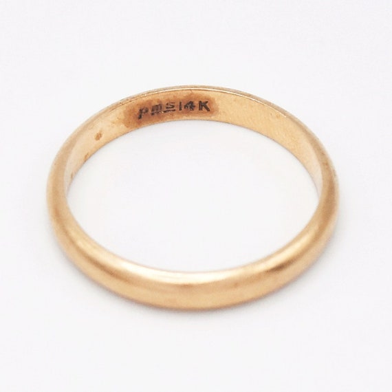 14kt Yellow Gold Estate Wedding Band/Ring Size 10… - image 3