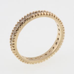 14k Yellow Gold Estate CZ Gemstone Band/Ring Size 6