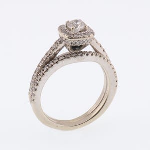 14k White Gold Vera Wang Diamond .50 ctw Wedding Set Size 6.25