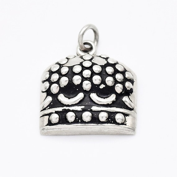 Sterling Silver 925 HOB Mexico Textured Pendant