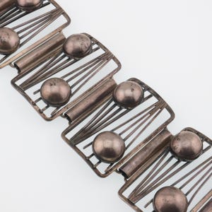 John Lauritzen Sterling Silver Mid Century Modernist Link Bracelet